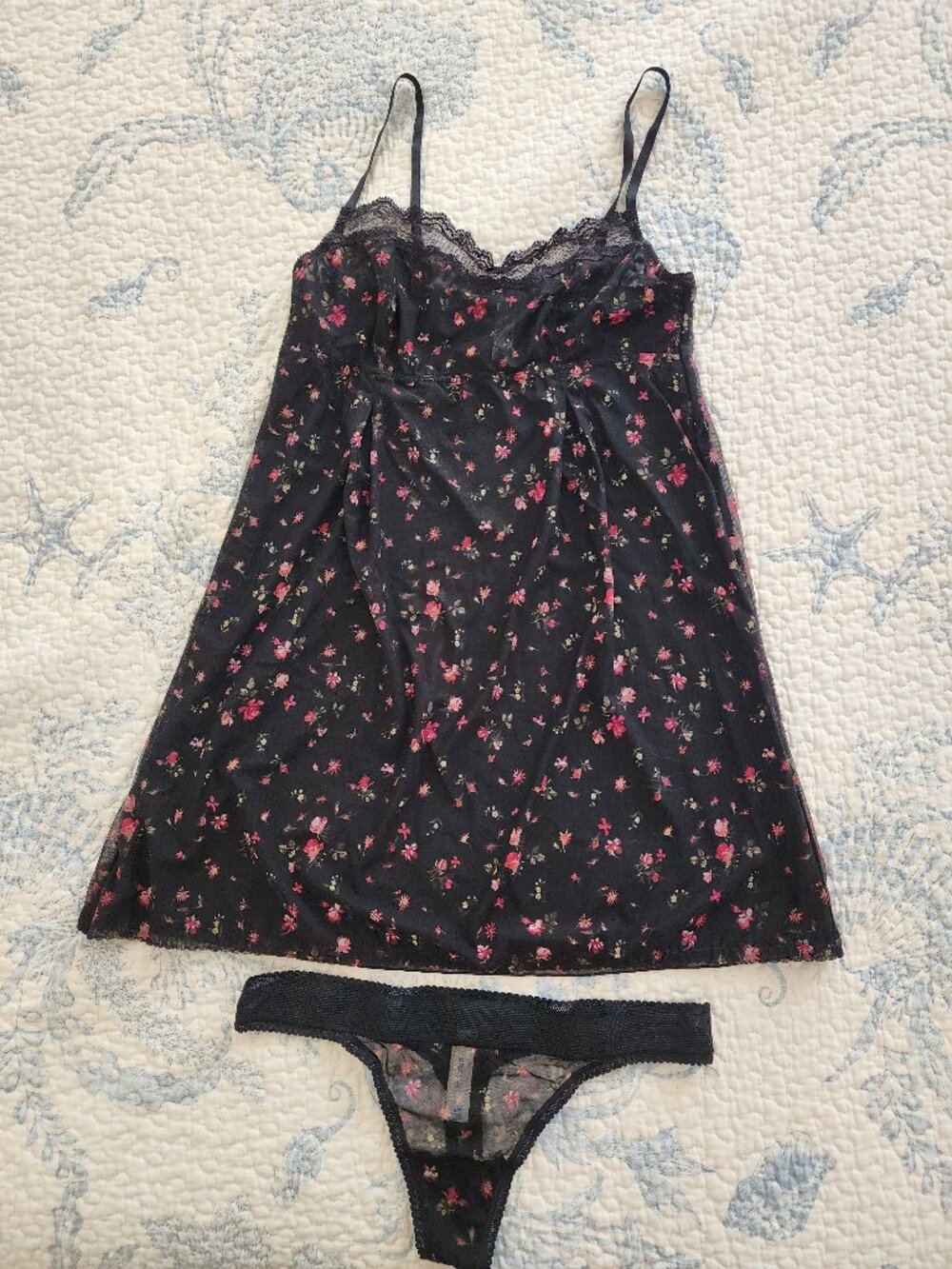 NWOT Gap Body Floral Mesh Chemise Slip Dress | Small